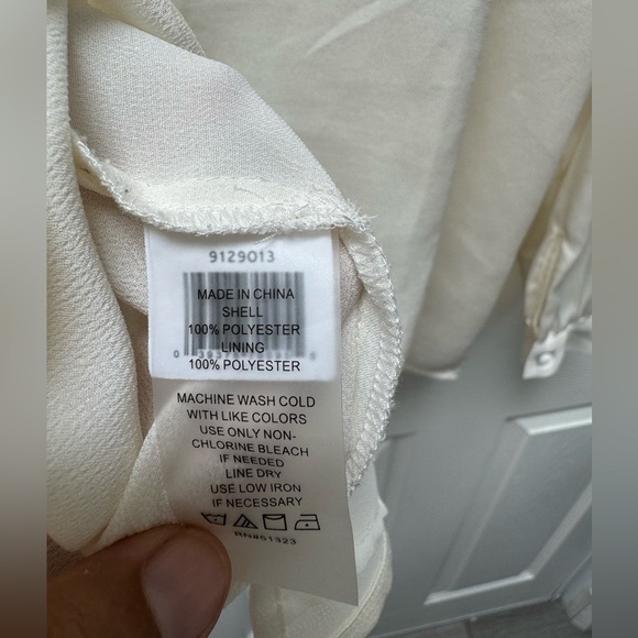 💕VINCE CAMUTO WOMENS IVORY SATIN RAGLAN SLEEVES SHIRT BLOUSE TOP - Picture 8 of 9
